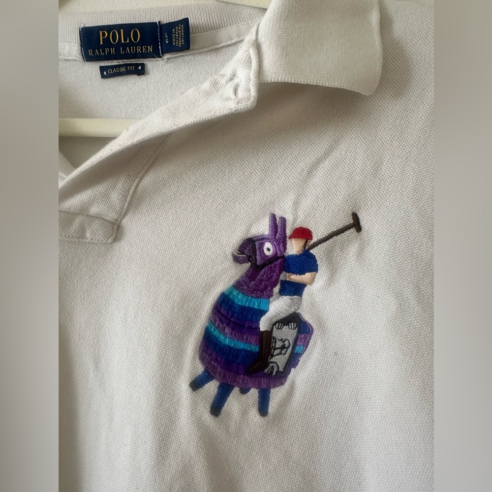Fortnite x Polo Ralph Lauren Polo Loot Lama White Polo - Picture 2 of 4